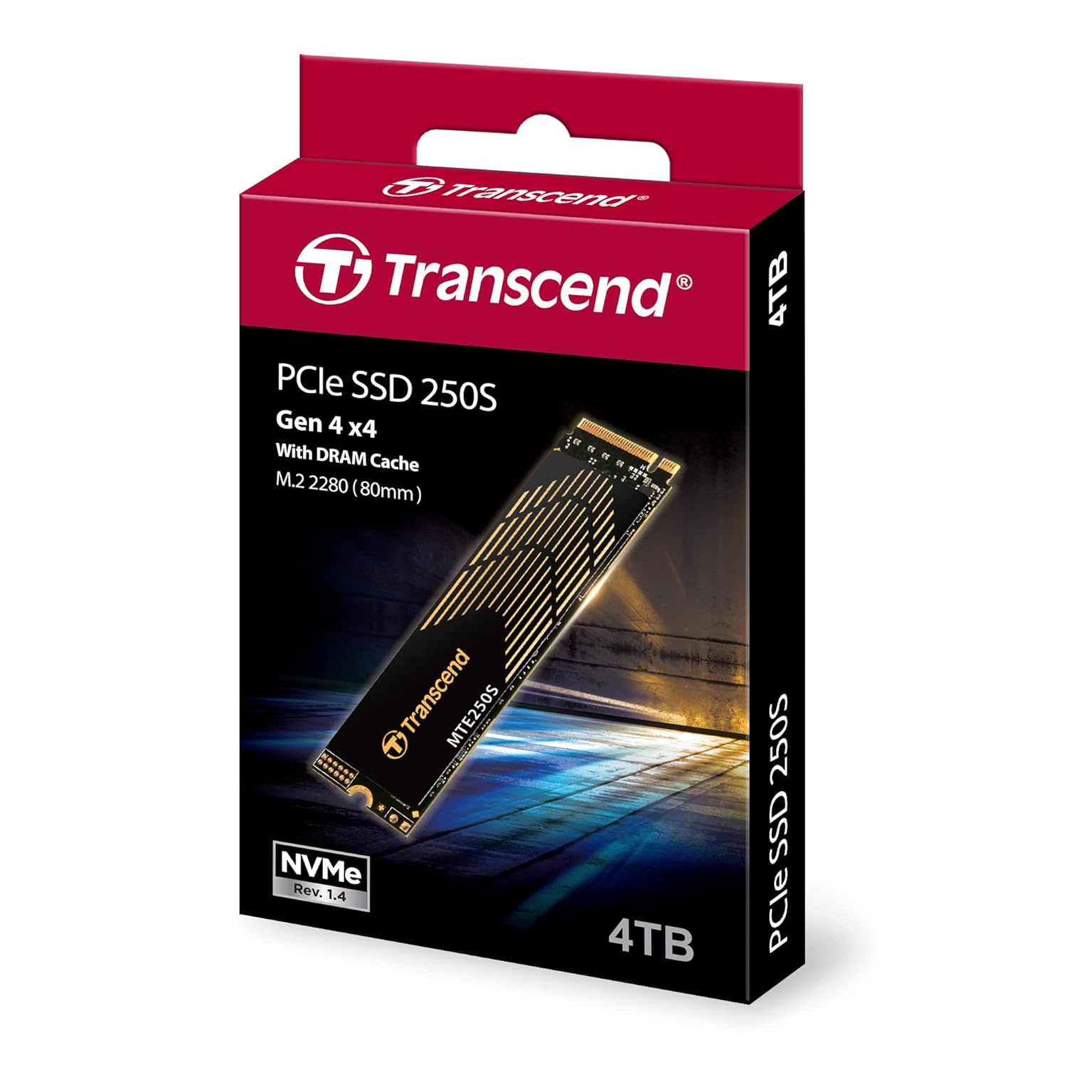 Transcend 250S M.2 NVME SSD 2280 PCIe Gen4x4 3D NAND Flash SSD | Read Speed Upto 7500 MB/s | Graphene heatsink Transcend 250S M.2 NVME SSD 2280 PCIe Gen4x4 3D NAND Flash SSD | Read Speed Upto 7500 MB/s | Graphene heatsink